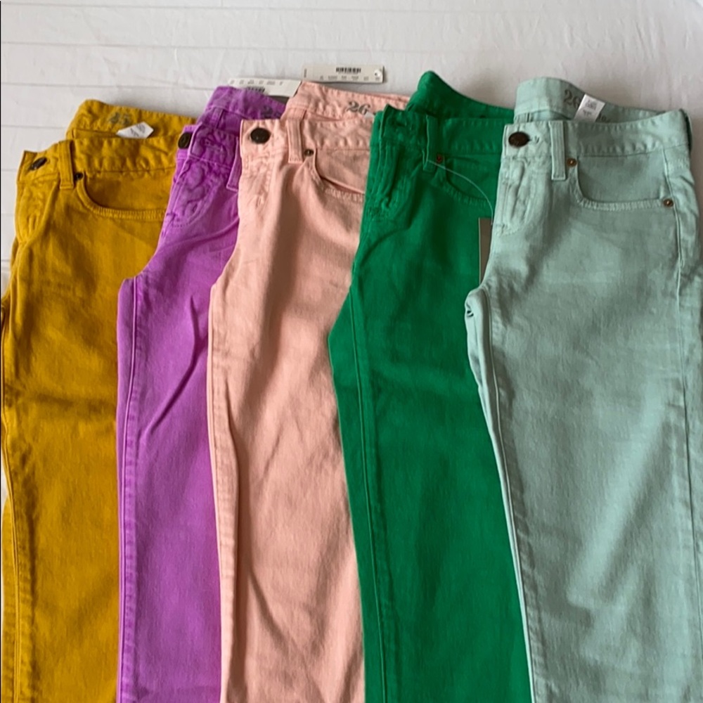 J. Crew Toothpick Skinny Denim multicolor Sz 25 26